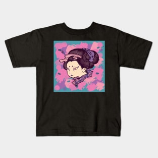 Ukiyoe Girl Pink Kids T-Shirt